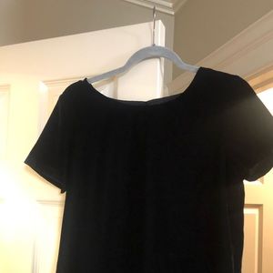 Black velvet short sleeve Jcrew shirt